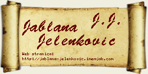 Jablana Jelenković vizit kartica